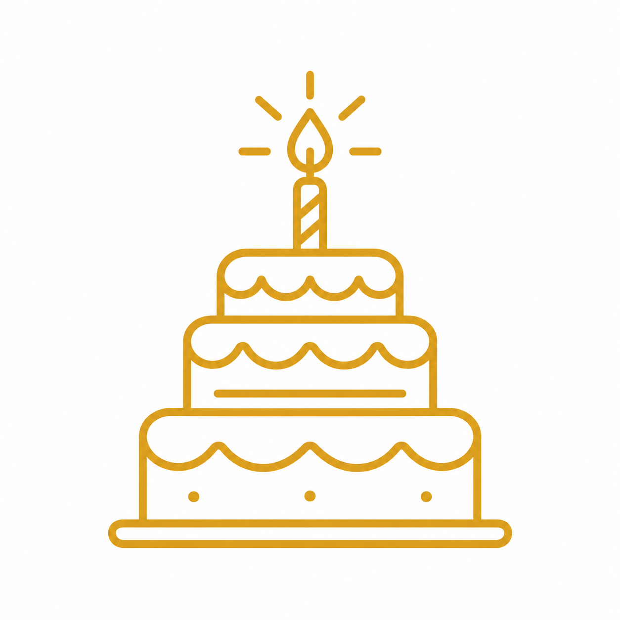 Icono de torta de cumpleaños